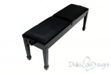 Small Bench for Piano "Casella" - Black Velvet