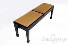 Small Bench for Piano "Casella" - Hazelnut Velvet