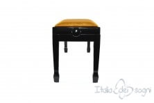 Small Bench for Piano "Casella" - Gold Velvet
