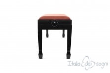Small Bench for Piano "Casella" - Pink Velvet